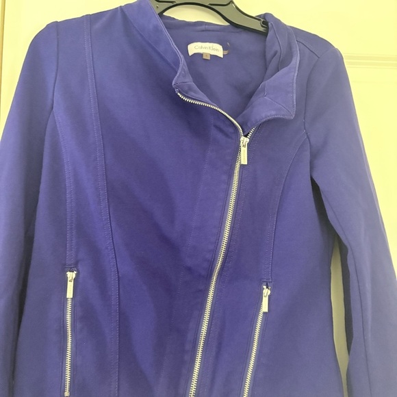 Calvin Klein Women's Violet Zip Up Blazer Jacket - Picture 2 of 8